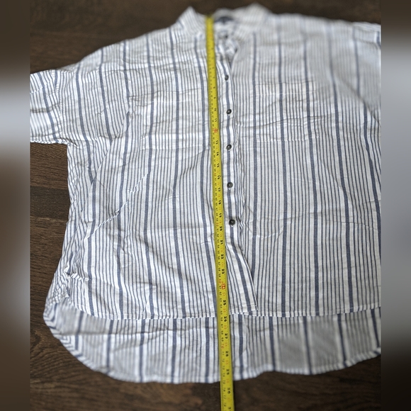 Madewell Oversized Stripe Button Up Down Shirt - Picture 4 of 6